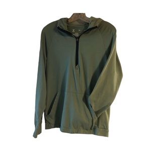 XERSION cotton 1/4 zip pullover (green)
